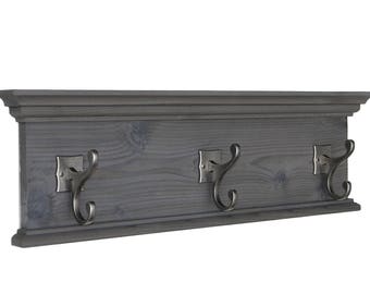 Coat Rack Wall Mount Choose Your Color Rustic Wood
