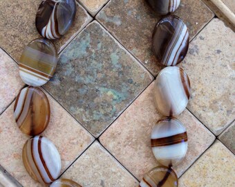 Sardonyx oval beads