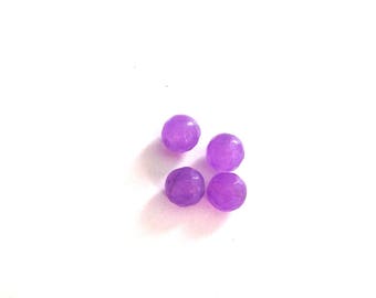 5 purple 6mm alexandrite faceted round beads