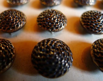 24 antique buttons glass