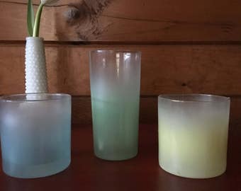 3 Blendo glasses-1 high ball and 2 rocks. Perfect for any mid century modern bar cart.