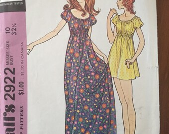 McCall's nightgown and panties in two-lengths • size 10