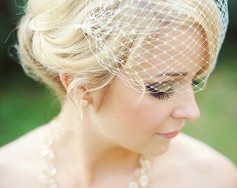 Bandeau Veil, Birdcage Veil, Wedding Veil, Bridal Veil, Russian Veil, Bird Cage Veil