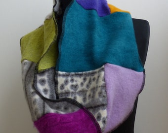 Upcycled hand-dyed cashmere cowl