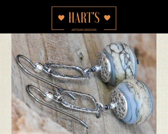 Artisan Sterling Silver and Niobium Earrings