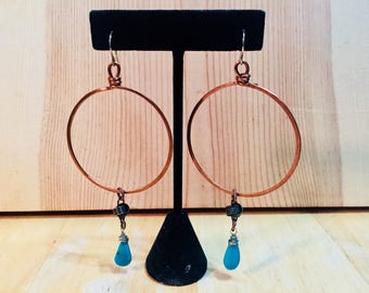 Hammered Hoops with mixed Metals
