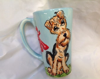 Coffee Mug / Hand Painted / Custom / Debby Carman Faux Paw Productions