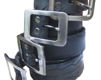 Motorbike Tyre Belt, Vegan Belt, Bikers Belt, Tyre Belt