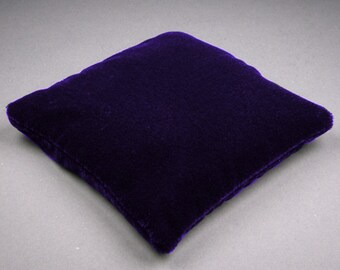 5.5 Inch Large Size Dark Purple Velvet Crystal Pillow Sphere Stand, CPV2L