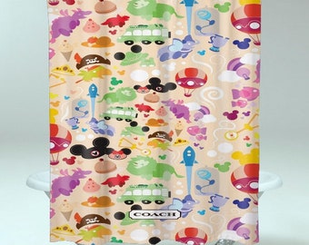 Coach Disney Wallpaper Pattern Art SHOWER CURTAIN <Print On POLYESTER>