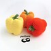 Crochet Pepper Pattern / Crocheted Pepper / Bell Pepper Capsicum / Crochet Vegetable Pattern / Crochet Food Pattern