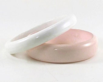 80s Bangles Pink and White Vintage