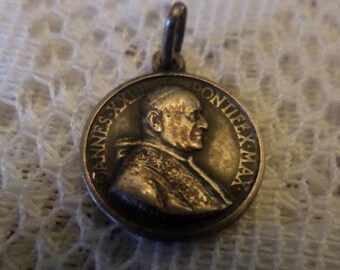 Religious Medal, Pope Medal, Virgin Mary Medal, Angels, Pontifex Max, Silver Medals, Catholic Medals, Pope Collectibles, Vintage Religious