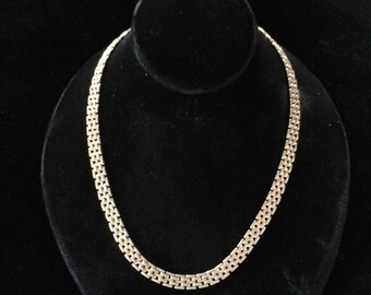 Delicate gold metal multi link chain choker