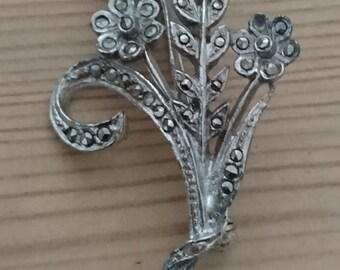 Vintage marcasite brooch