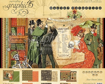 Graphic 45 Master Detective 12x12 Paper Pad, SC007726