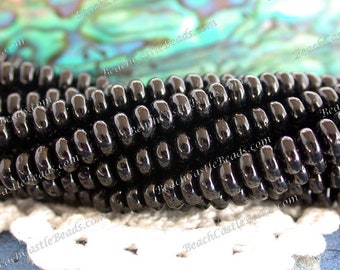2 Strands ~ 4mm Rondelles, 200 Jet Black Czech Glass Rondelle Beads, Glass Spacer Beads, Czech Glass Beads Rondelle Beads CZ-027