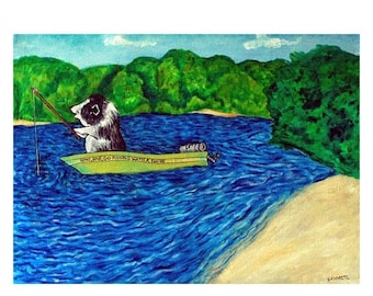25% off Pot Belly Pig Fishing Animal Art Print