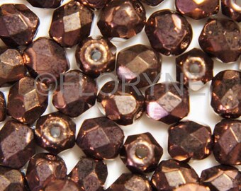 20 faceted 4mm Smoked Topaz Swarovski Crystal beads