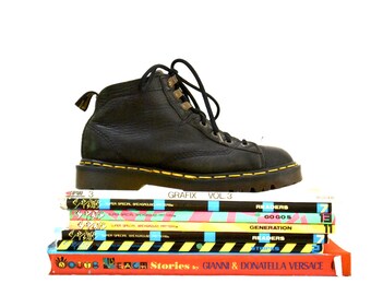 90er Jahre schwarz Dr. Martens Stiefel Frauen 7 1/2 8 / / Jahrgang Doc Marten schwarz Wandern Stiefel Größe 5 UK hergestellt in England