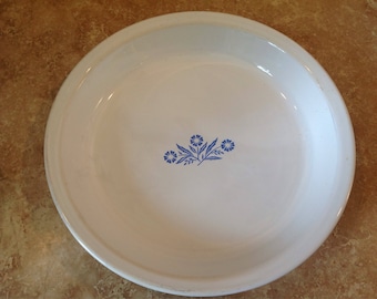 Cornflower pie plate by corning