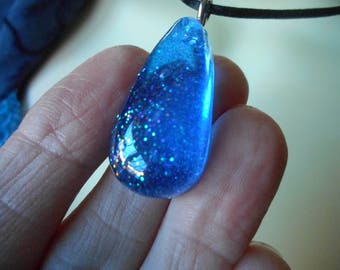 Agnes Oblige Wind Crystal Necklace Pendant - Final Fantasy - Cobalt Crystal Drop