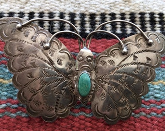 A Native American Beauty in a Butterfly Pin