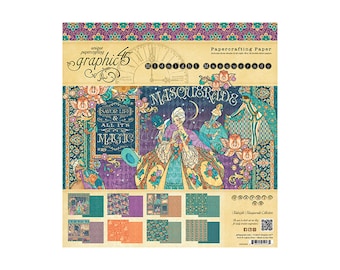 Graphic 45 Midnight Masquerade Collection 12 x 12 Paper Pad