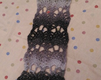 Crochet pineapple lace scarf