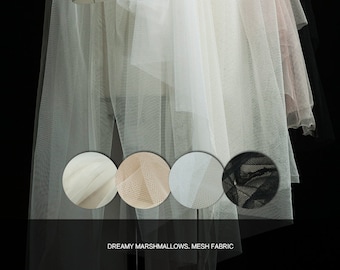 Solid transparent/sheer mesh fabric,black,white,ivory,apricot, ewing for wedding dress,skirt,layered dress,tiered skirt,craft by the yard