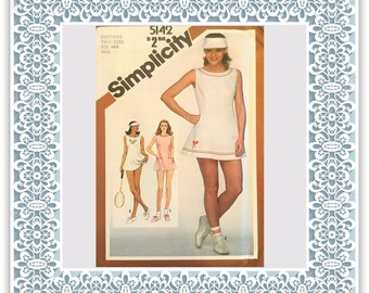 Simplicity 5142 (1981) Misses' fitted dress, bloomers, and visor - Vintage Uncut Sewing Pattern