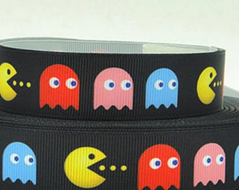 Arcade Game Grosgrain 7/8" Printed Ribbon