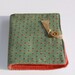 Primative Green Needlebook Pin and needle Holder