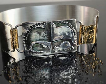 Sterling Silver Unique Horse Bracelet, Equestrian Bracelet, Dressage Jewelry, Horse Lover Gifts