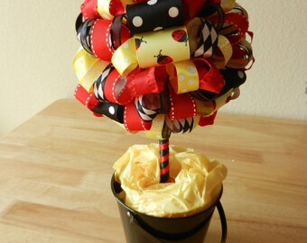 Lady Bug Ribbon Topiary "Lilley Bug"