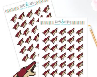 30 Arizona Coyotes Hockey Reminder or Planner Stickers