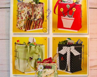 Shopping Bags for Groceries | Four Styles | OSZ | Faith Van Zanten Design | Simplicity 2352 | uncut factory folded sewing pattern