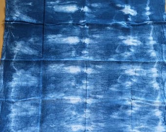 Indigo Blue and White Flour sack Towel//Shibori