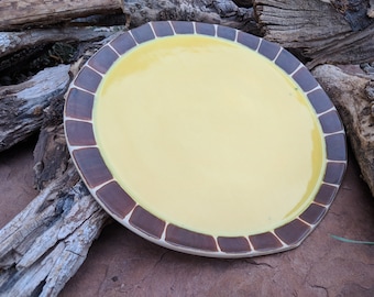 Handcrafted Plate // Sunburst Home Decor // Vintage Dish
