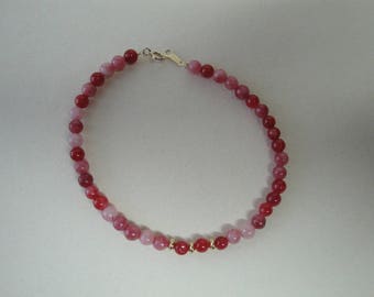 Bracelet 4 mm Rhodochrosite beads