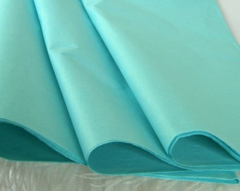 Tissue Paper | Aqua | Aquamarine Blue Light Turquoise | 24 Sheets | DIY Wedding Decor | Gift Wrap | Craft Supplies | DIY Pom Pom Supplies