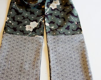 Japanese silk kimono scarf | Hand made from vintage kimono fabrics**S120**