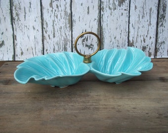 Vintage Nut Candy Dish Leaf Design