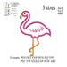 Flamingo applique mbroidery machine,embroidery pattern,embroidery designs No 611 ... 3 sizes instant download