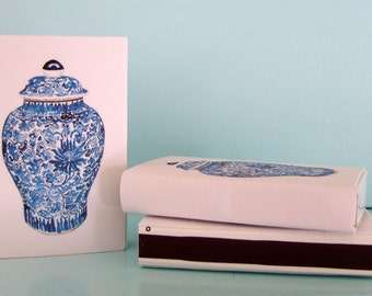 BLUE & WHITE GINGER Jar Matches