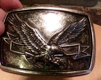 Vintage Eagle belt buckle, belt buckle, Eagle buckle, raised eagle belt buckle