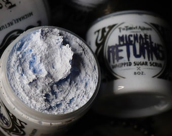 8 oz Michael Returns whipped Sugar Scrub | Blueberry Bakery | Whipped Sugar Scrub | Sugar Scrub | Halloween | Gothic | horror