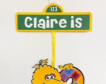 Big Bird Sign - Sesame Street - Big Bird - Sesame Street Sign - Sesame Street Party - Big Bird Birthday - Big Bird Party - Elmo