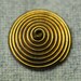 Geometric 90s gold bronze metal button