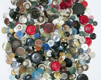 Vintage Buttons 1.5 Lbs. Pounds Seamstress’ Bulk Estate Lot 1-1/2 Lbs.